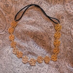 Chic Gold Floral Hairband